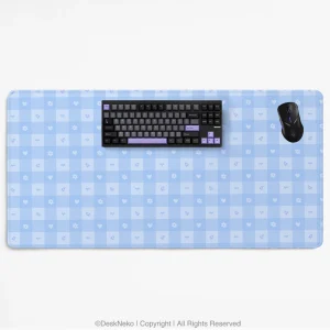 Blue Gingham Desk Mat